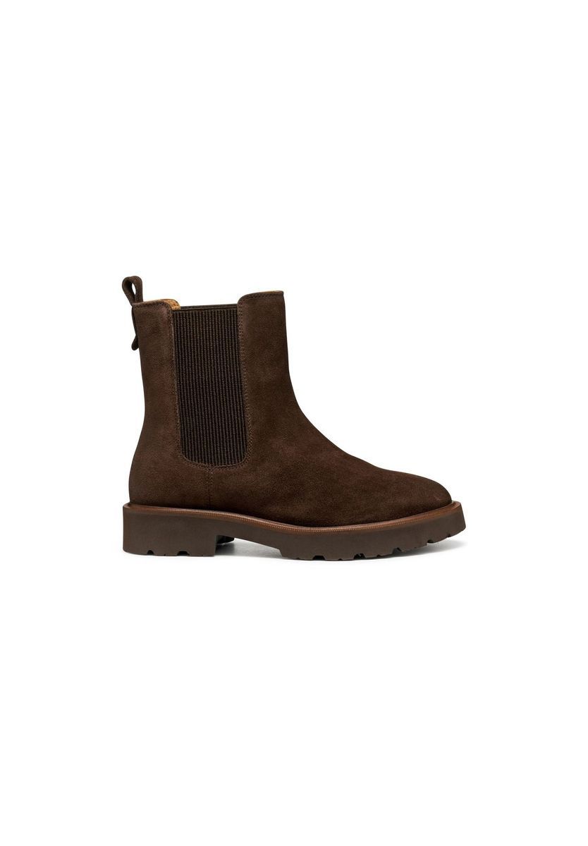 Chelsea Boots aus Wildleder mit Blockabsatz