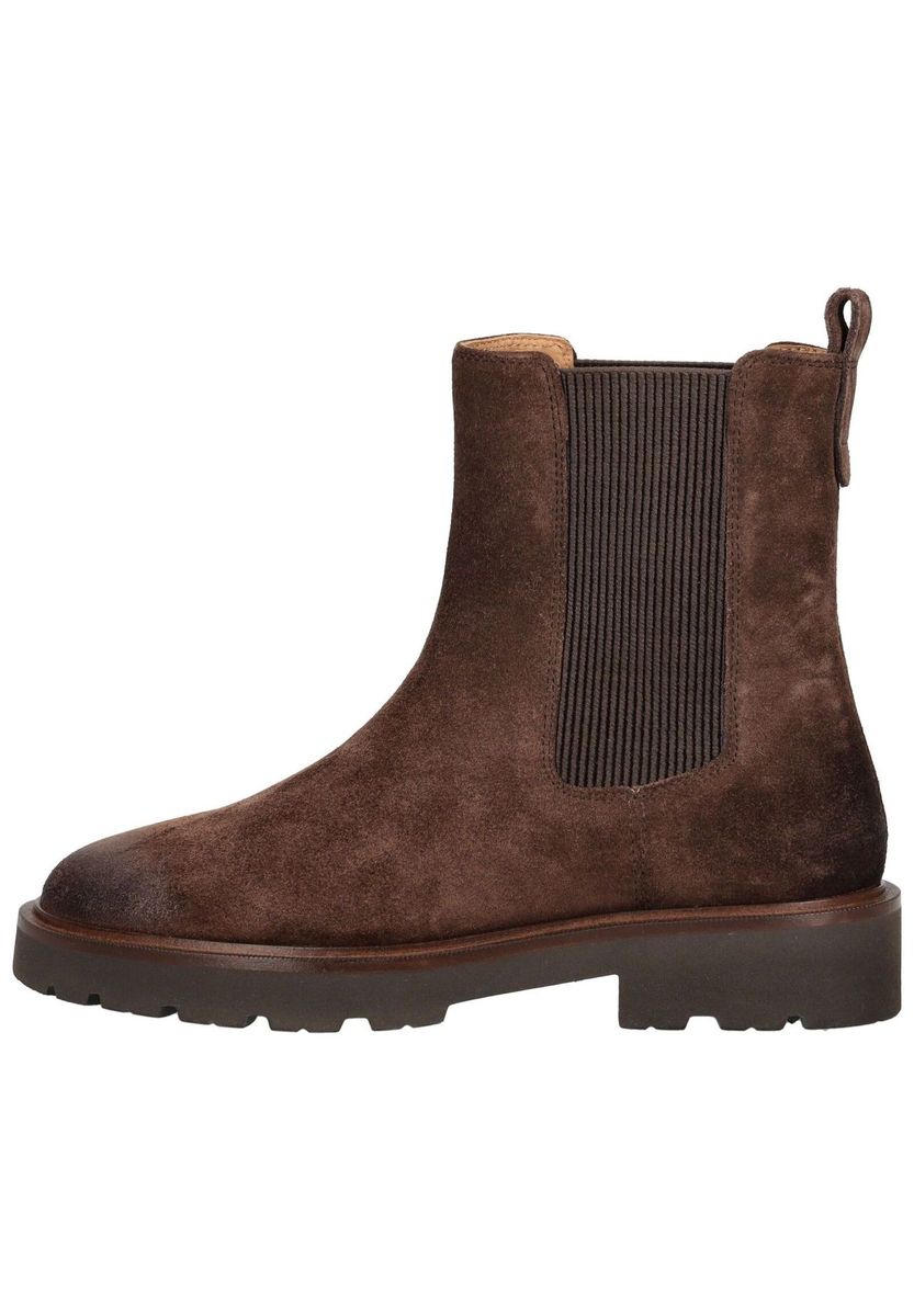 Chelsea Boots aus Wildleder mit Blockabsatz