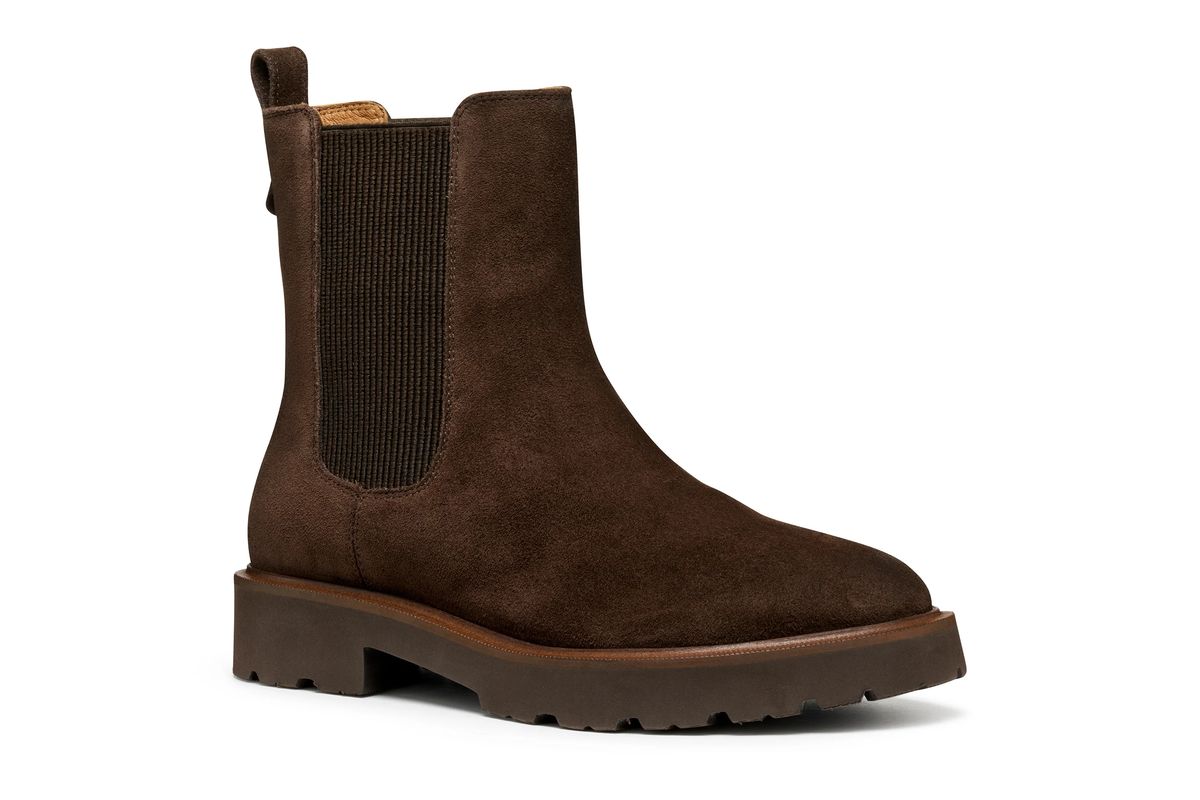 Chelsea Boots aus Wildleder mit Blockabsatz