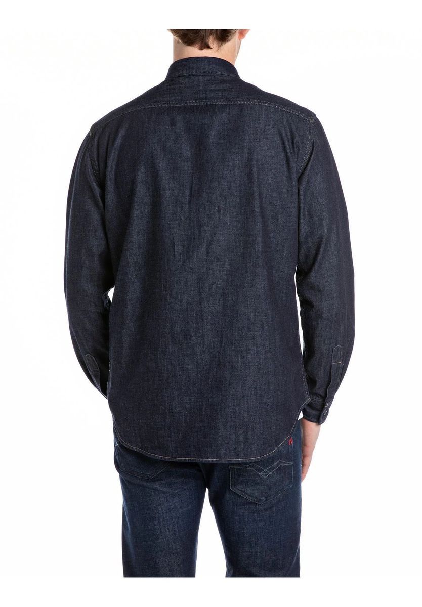 Herren Jeanshemd mit dunkler Waschung