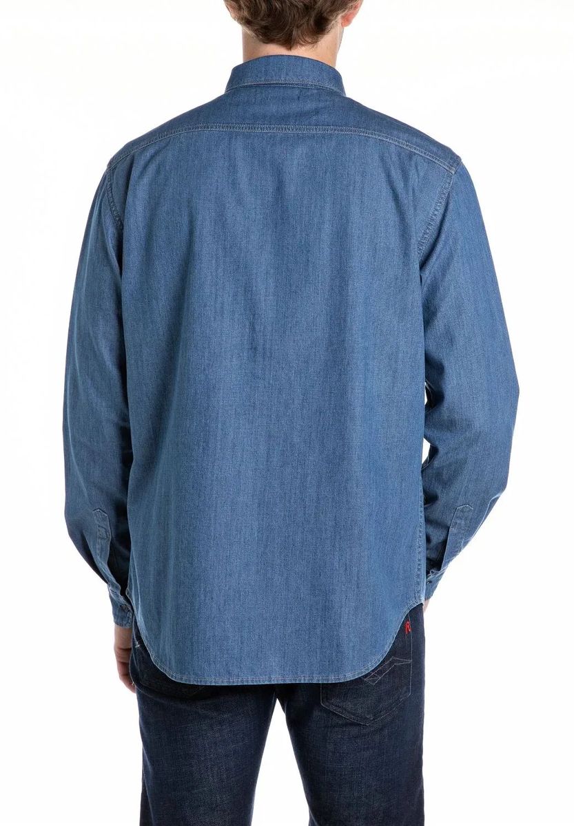 Herren Jeanshemd mit dunkler Waschung