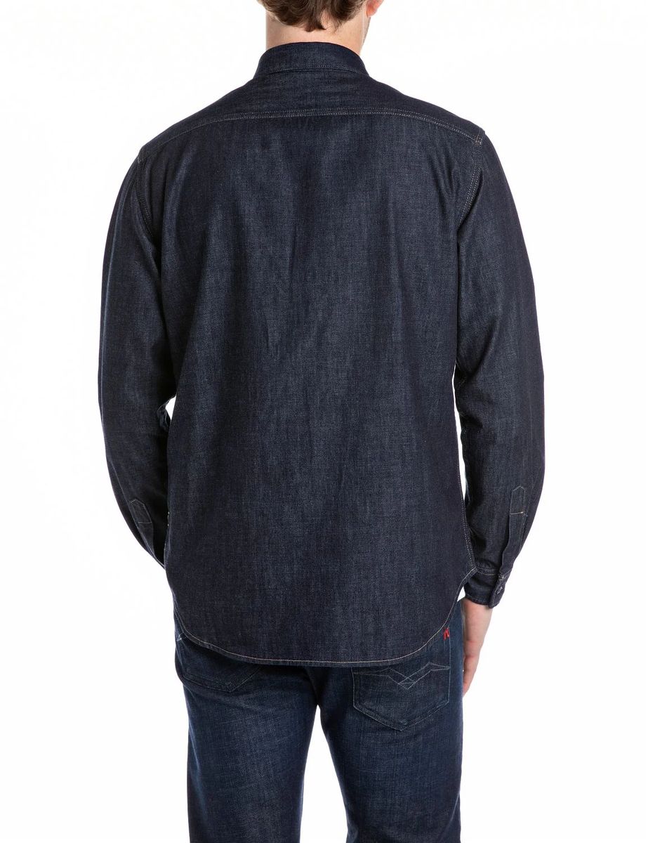 Herren Jeanshemd mit dunkler Waschung