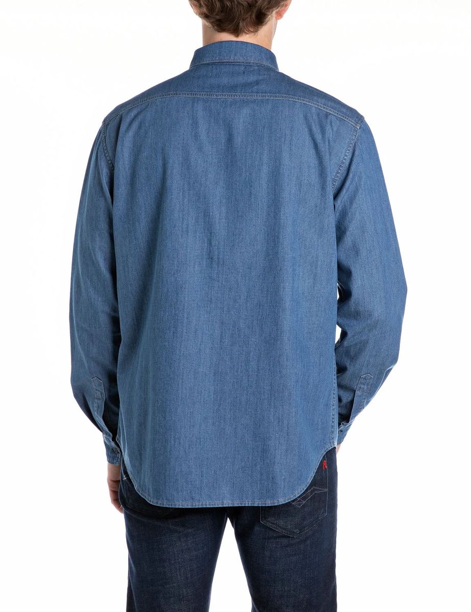 Herren Jeanshemd mit dunkler Waschung