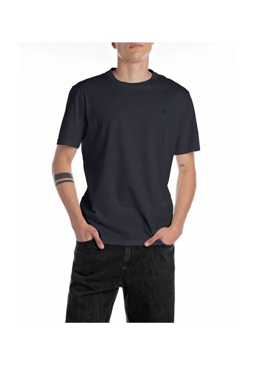 Basic T-Shirt mit Rundhalsausschnitt