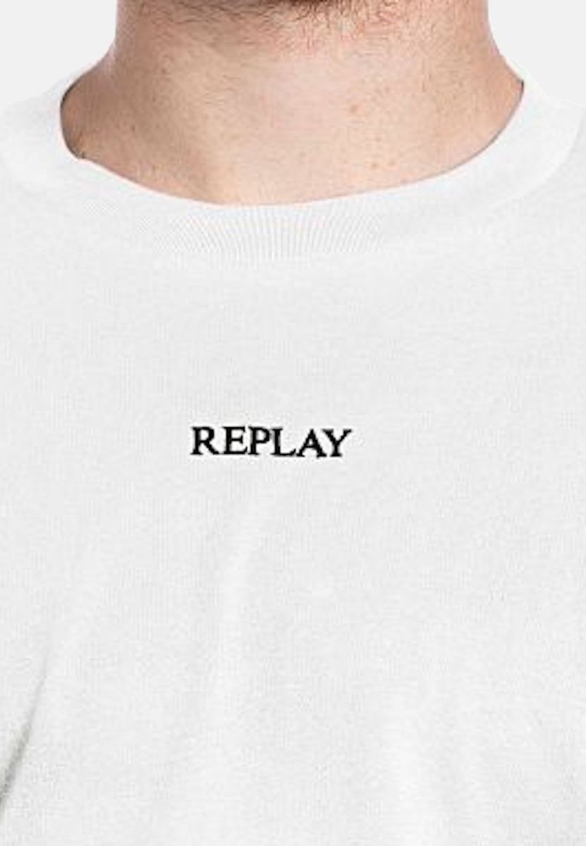 Klassisches weißes Baumwoll-Logo-T-Shirt