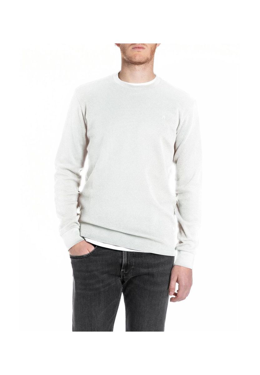 Gerippter Baumwoll-Pullover für Herren