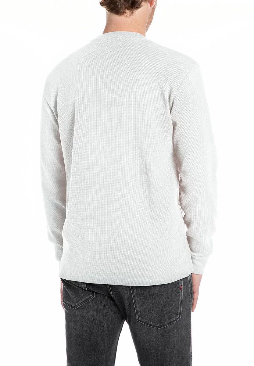 Gerippter Baumwoll-Pullover für Herren