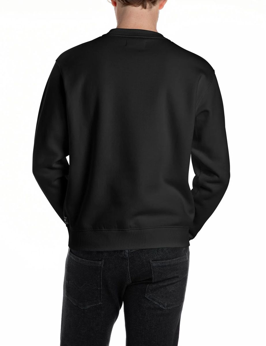 Minimalistischer Baumwoll-Pullover mit Rundhalsausschnitt