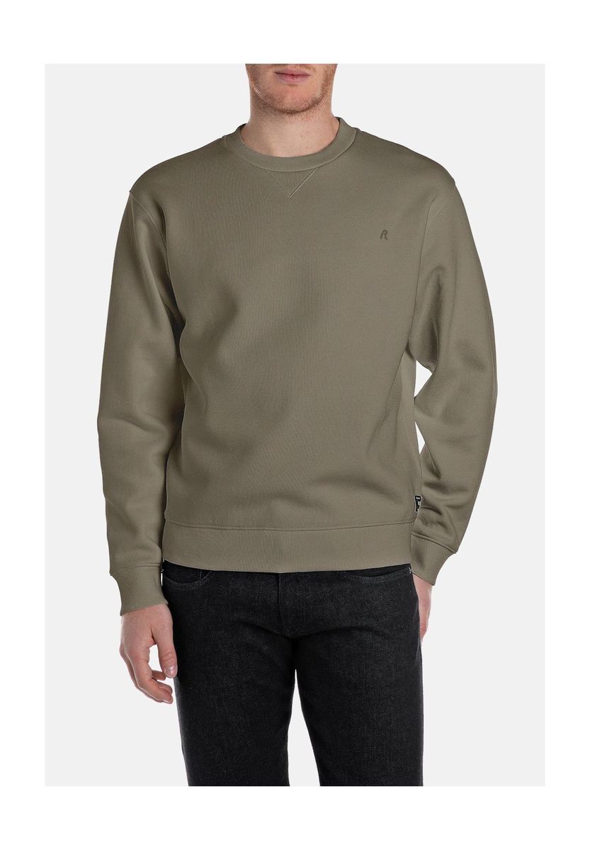 Klassisches Baumwoll-Sweatshirt mit Rundhalsausschnitt