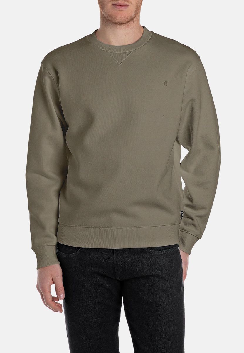 Klassisches Baumwoll-Sweatshirt mit Rundhalsausschnitt