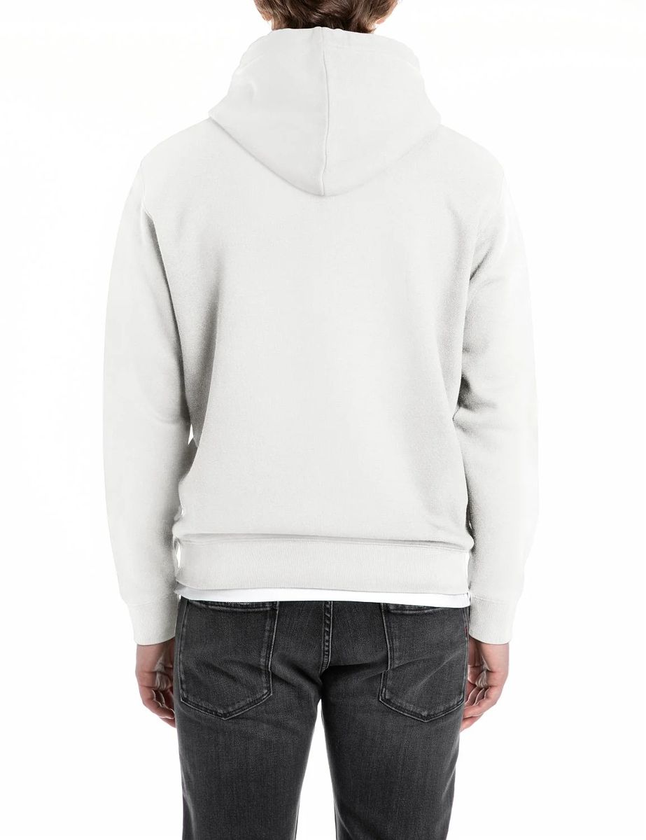 Minimalistischer Baumwollmix-Hoodie mit Kordelzug