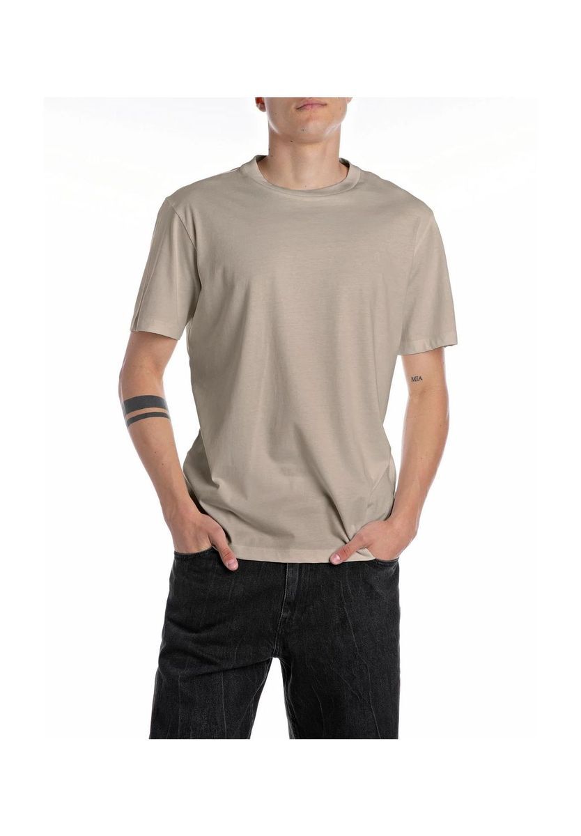 Klassisches Baumwoll-T-Shirt mit Rundhalsausschnitt