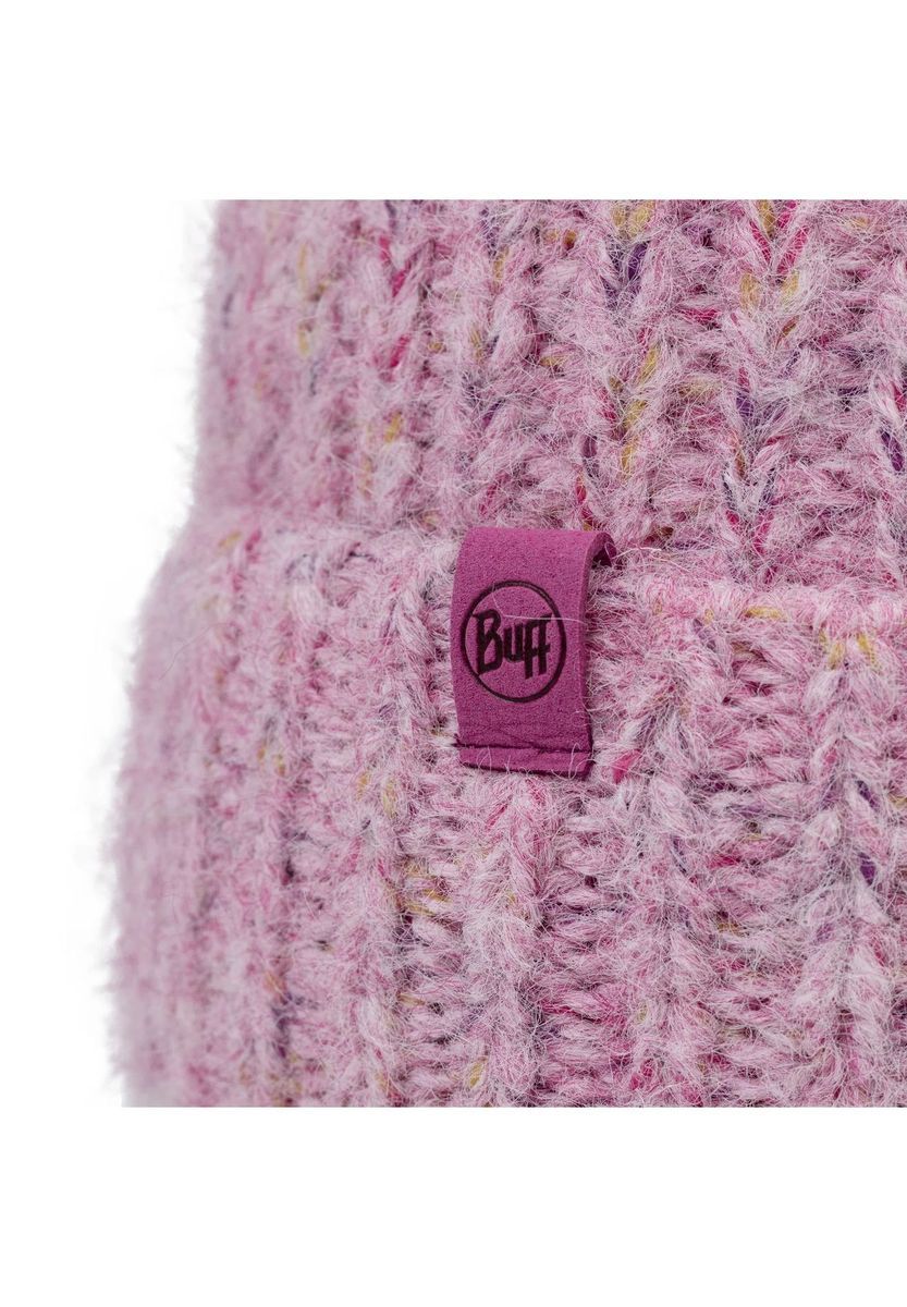 Gerippte Strickmütze mit Umschlag