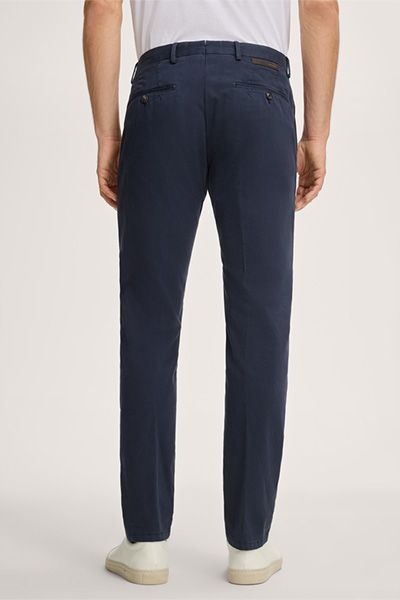 Windsor Cino Navy Baumwoll-Chino Hose Slim Fit Casual