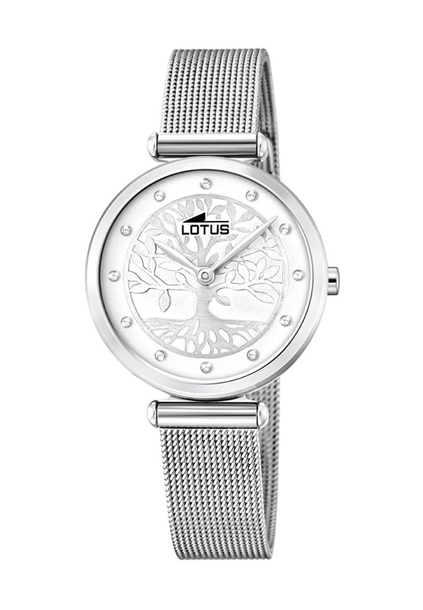 Silberne Lebensbaum-Uhr