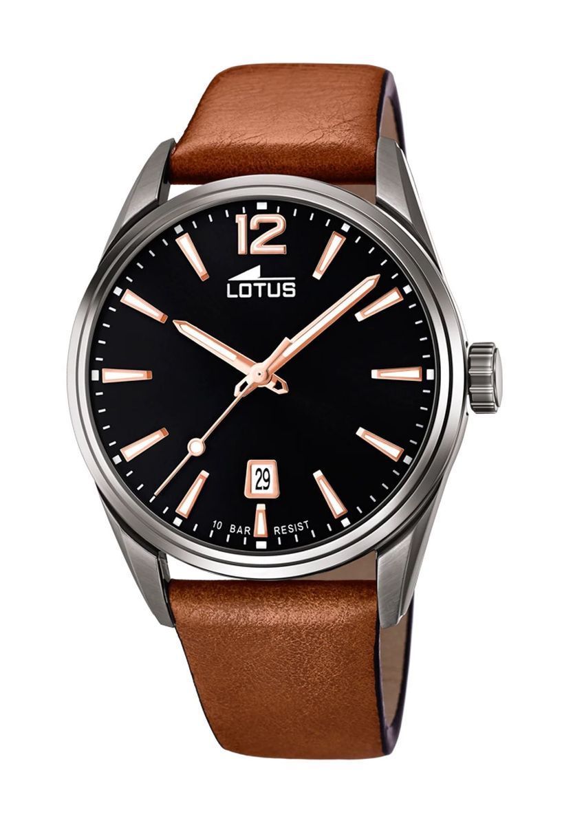 Elegante Herrenuhr mit schwarzem Zifferblatt