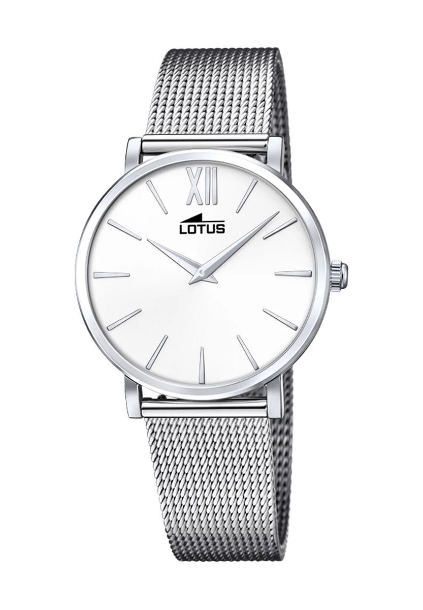 Minimalistische silberne Armbanduhr Mesh-Armband