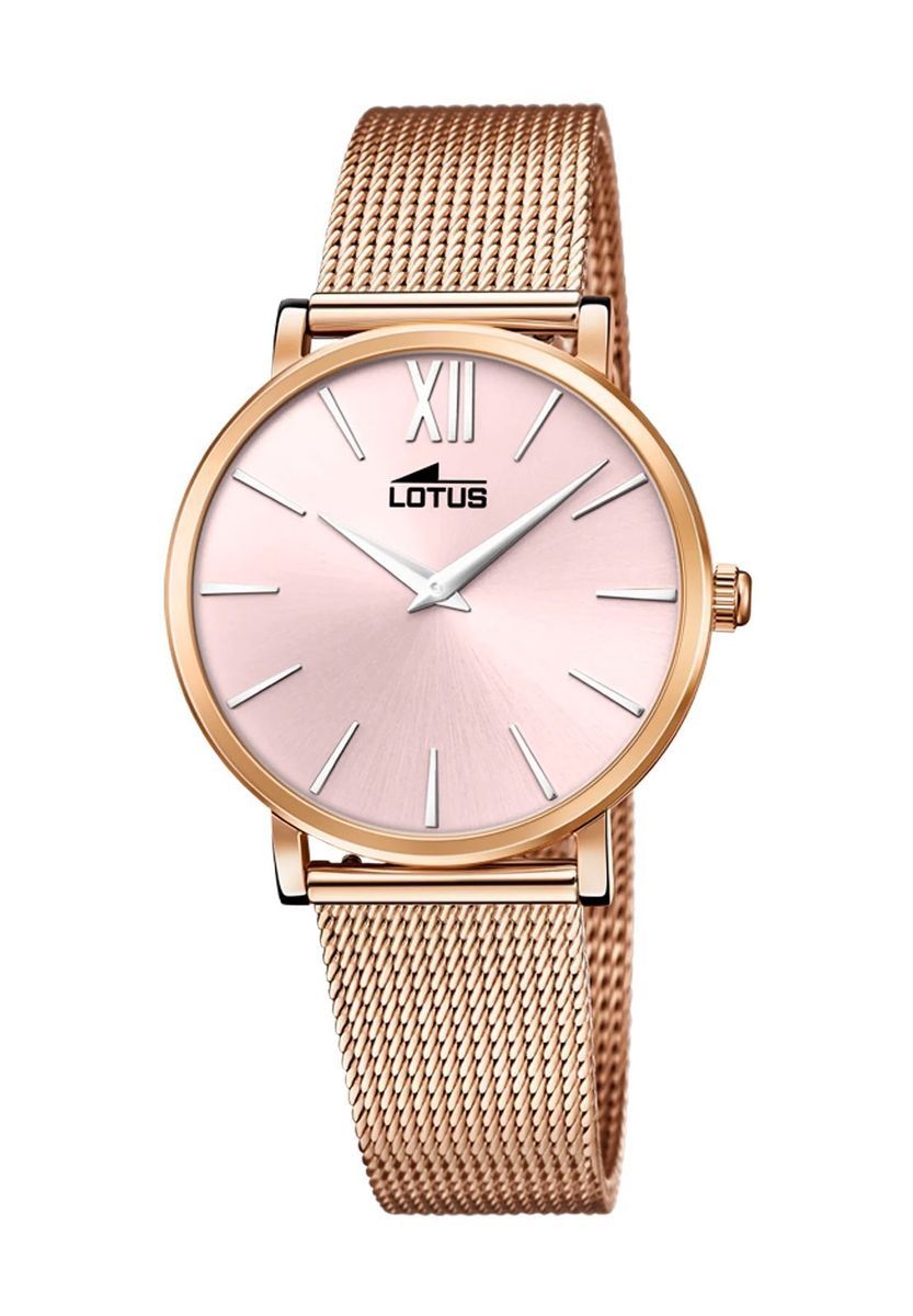 Elegante Roségold Mesh Armbanduhr