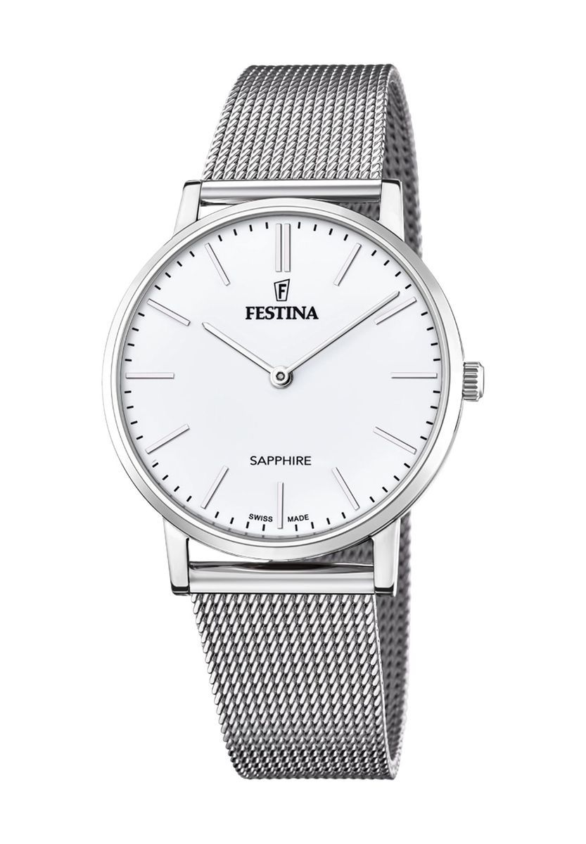 Elegante minimalistische silberne Armbanduhr