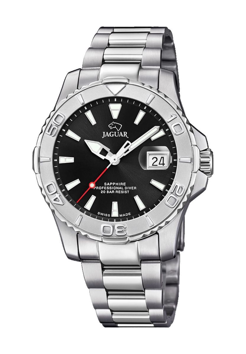 Silberne professionelle Taucheruhr