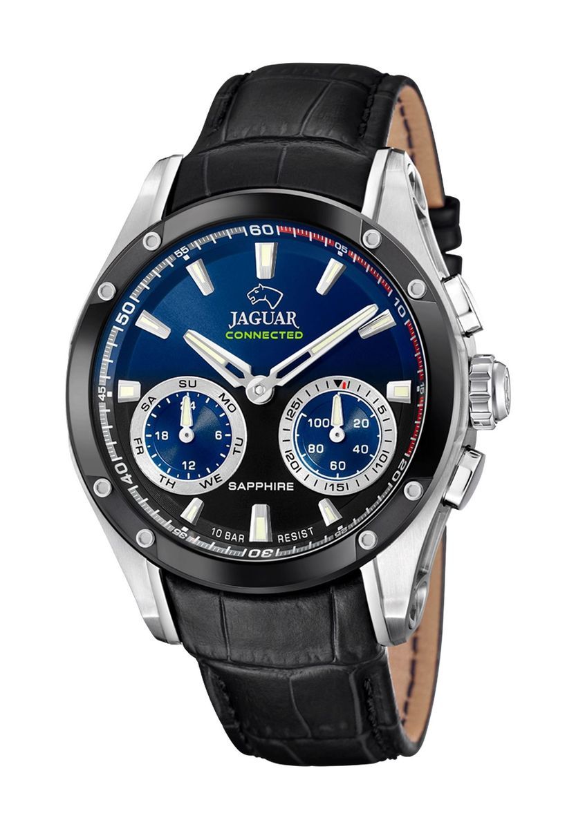 Herren Connected Multifunktions Smartwatch mit Lederband