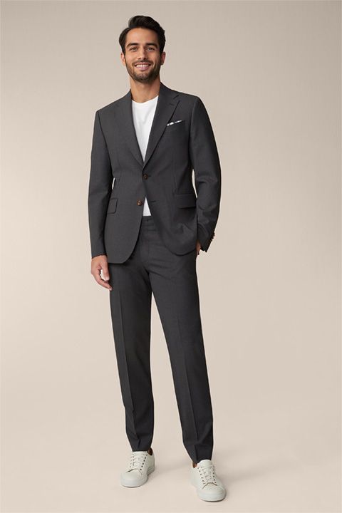 Windsor Bene Anthrazit Stoffhose aus Stretch-Schurwolle