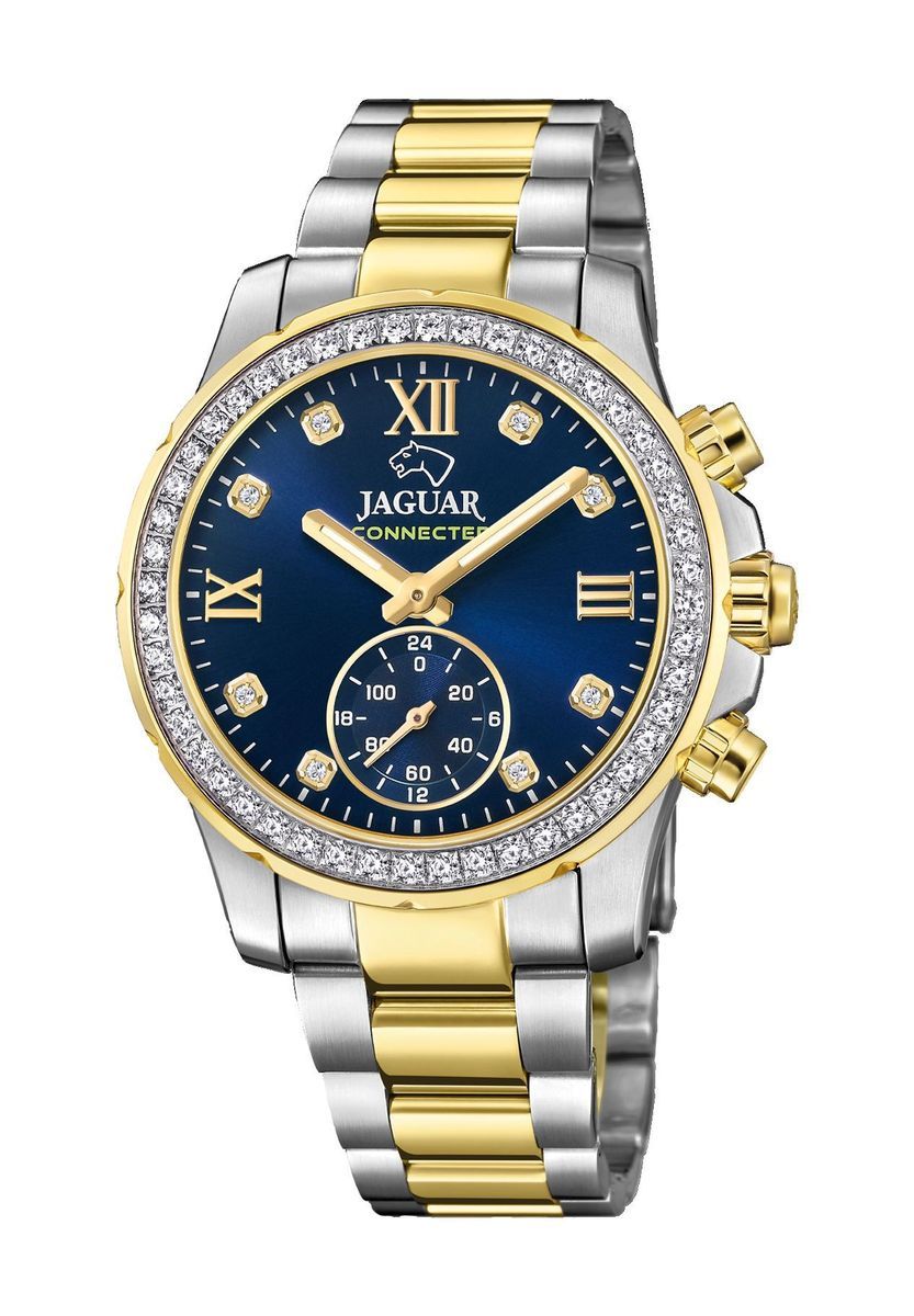 Elegante Bicolor-Uhr mit Diamantakzenten