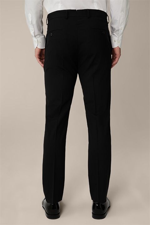 Windsor Bene Schwarze Slim-Fit Stoffhose Stretch Wollmischung