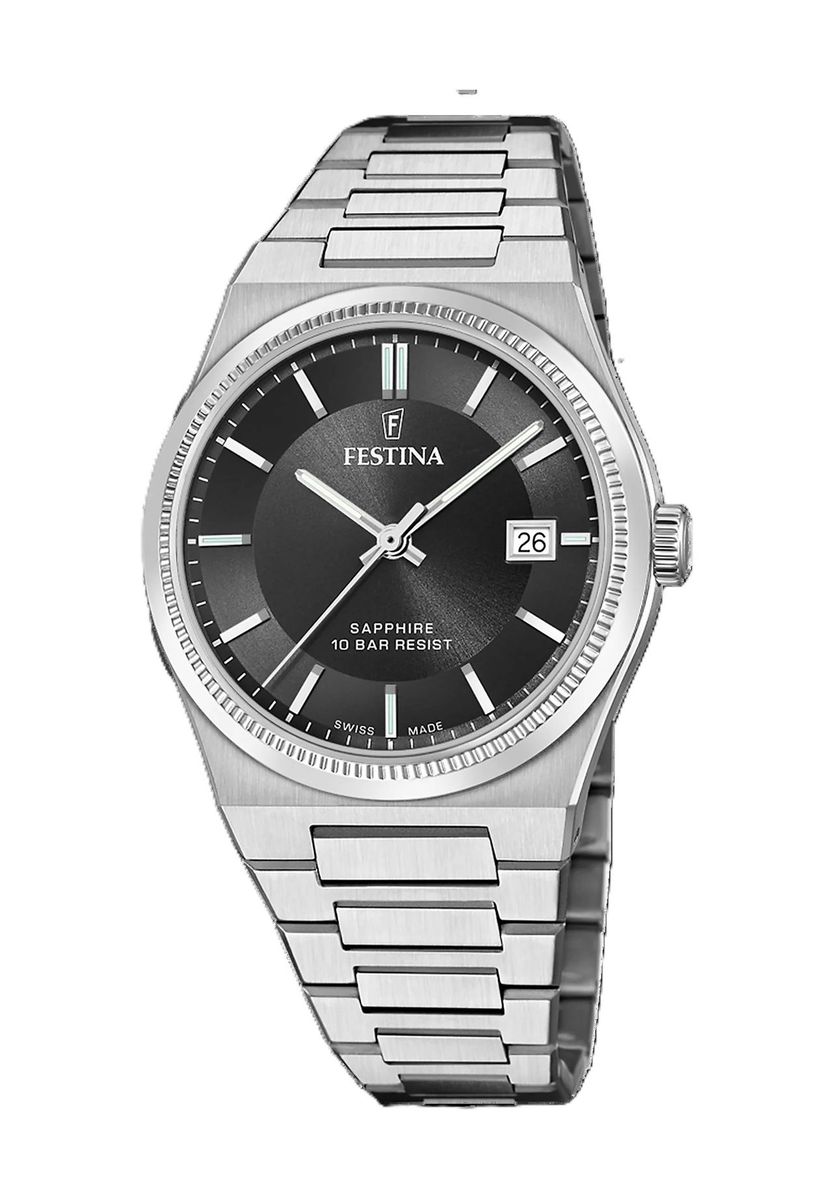 Schweizer Herrenuhr aus Edelstahl