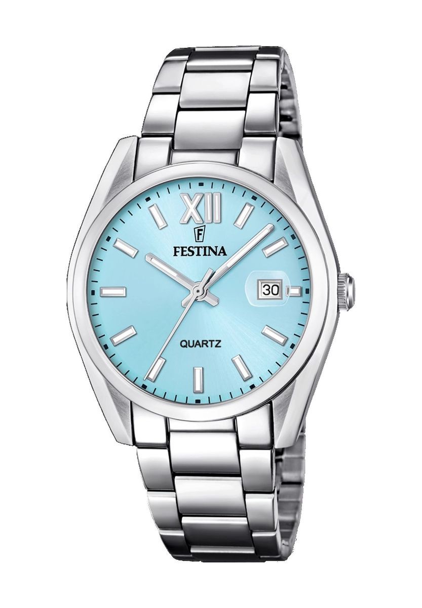 Klassische Edelstahl Quarz Uhr