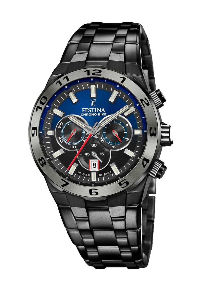 Festina Chrono Bike Blaues Zifferblatt Uhr