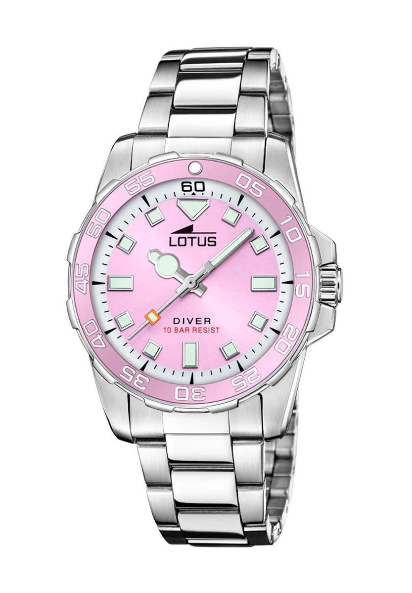 Rosa Edelstahldamenarmbanduhr