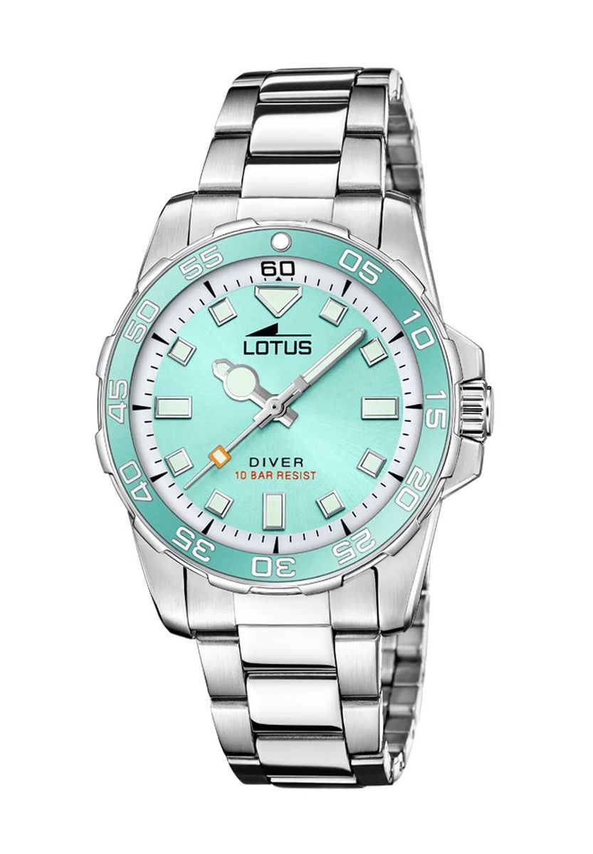 Mintgrüne Edelstahldamenarmbanduhr