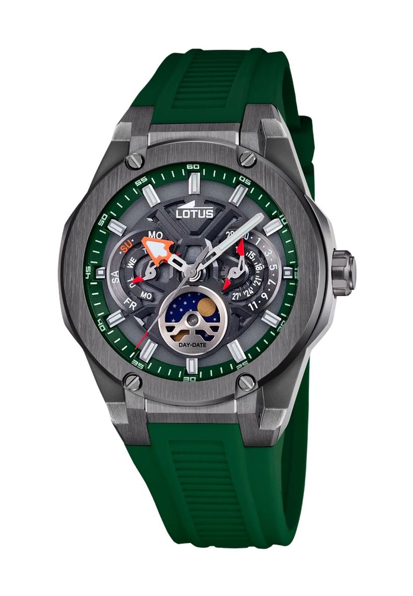 Herren Multifunktions-Chronograph Uhr mit grünem Zifferblatt