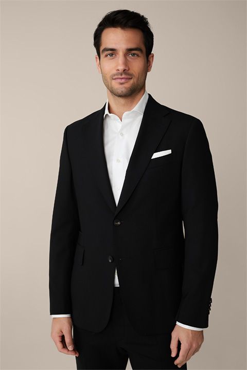 Windsor Sono Schwarzer Wollmischung Blazer Shaped Fit Moderner Stil