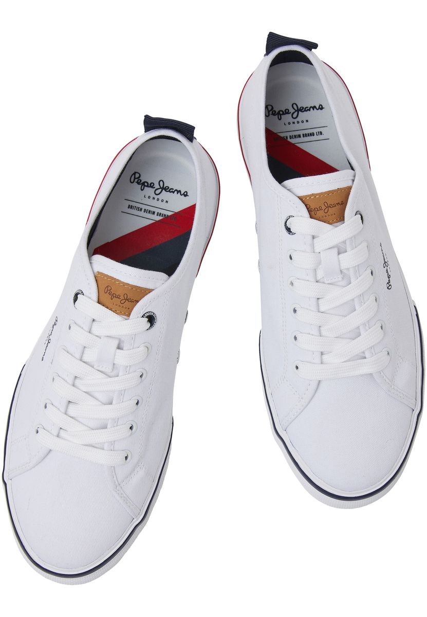 Klassischer weißer Low-Top Sneaker aus Canvas