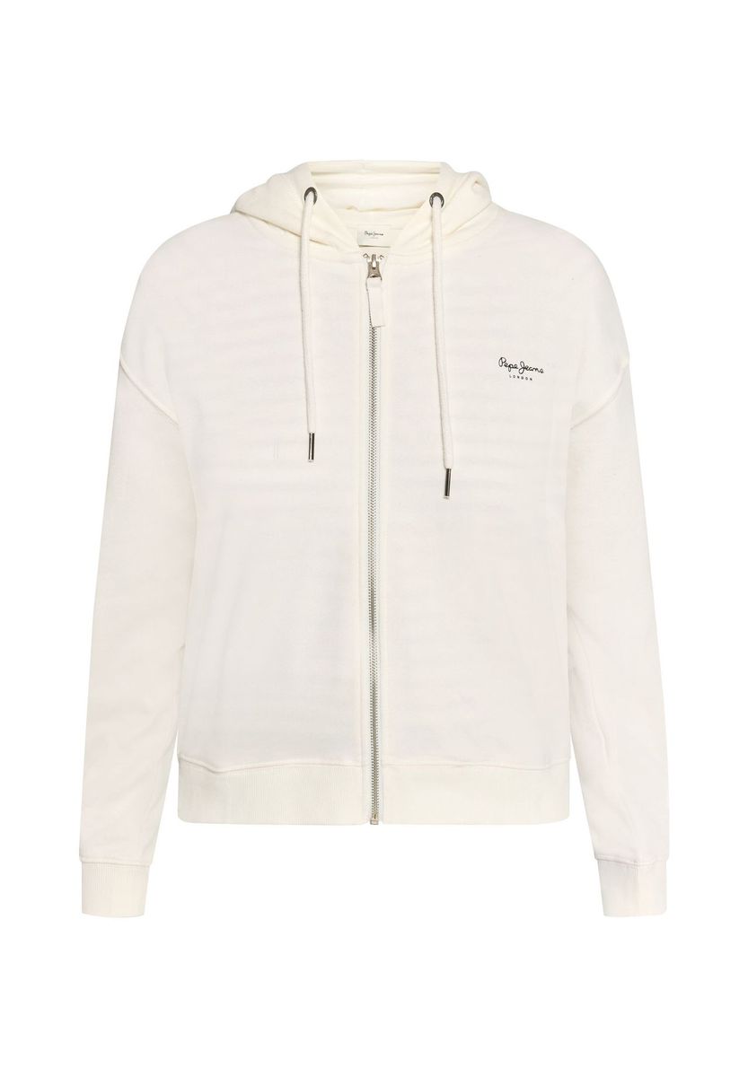 Lässige Kapuzenjacke mit Reißverschluss und Kordelzug