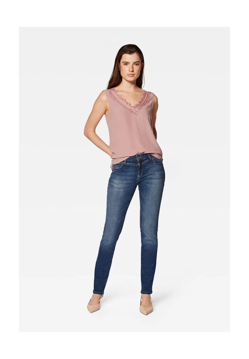Klassische Five-Pocket Mid-Rise Jeans
