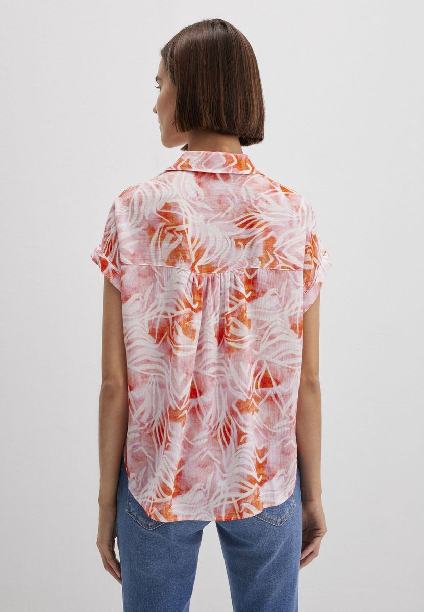 Tropisches Hemdbluse mit Knopfleiste