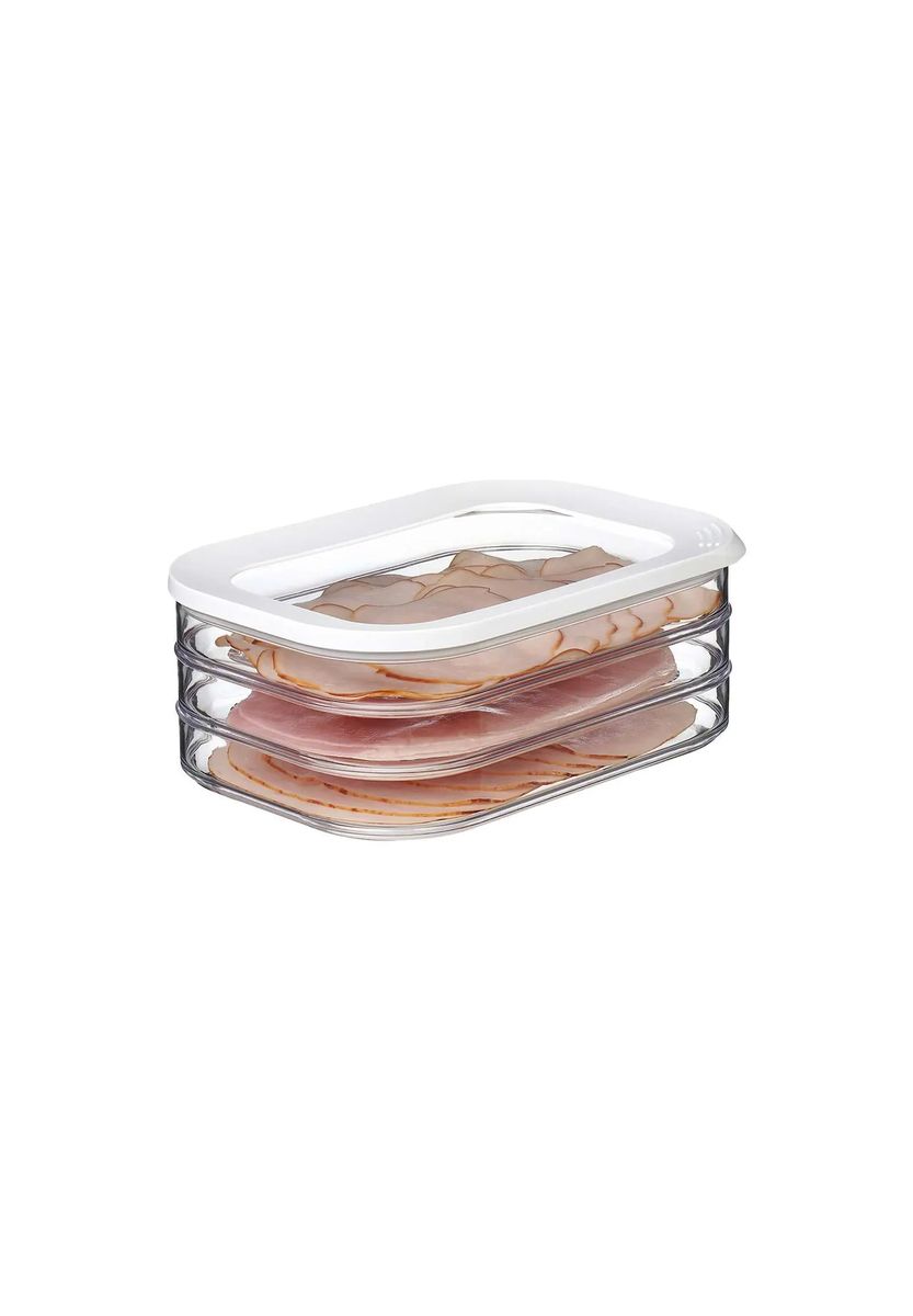 MEPAL Frischhaltedose "Modula", 22 x 16 cm, 4-teilig, transparent|weiß