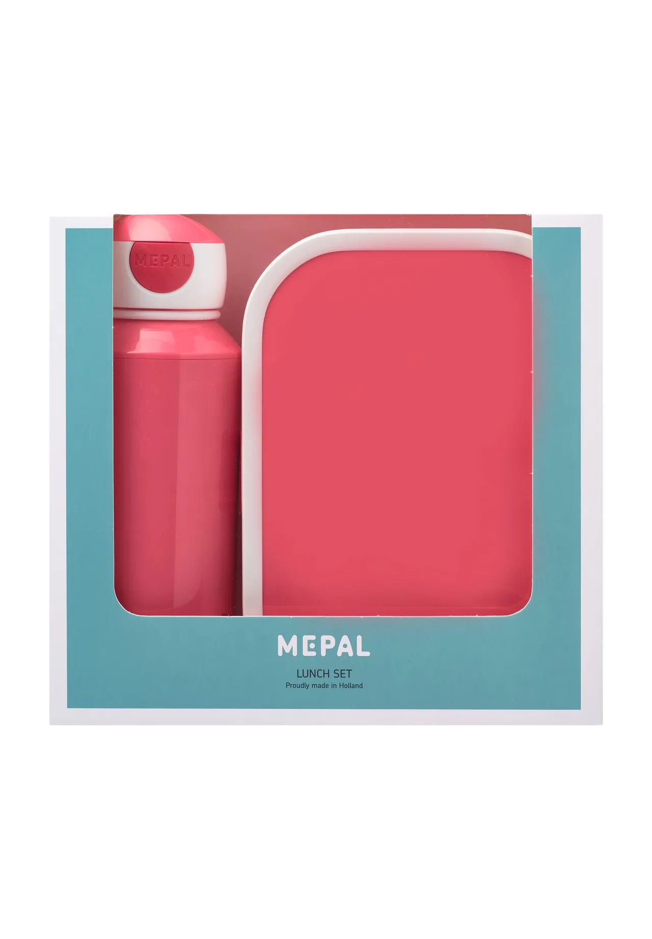 MEPAL Lunch-Set "Campus", Brotdose + Trinkflasche, für Kinder, pink
