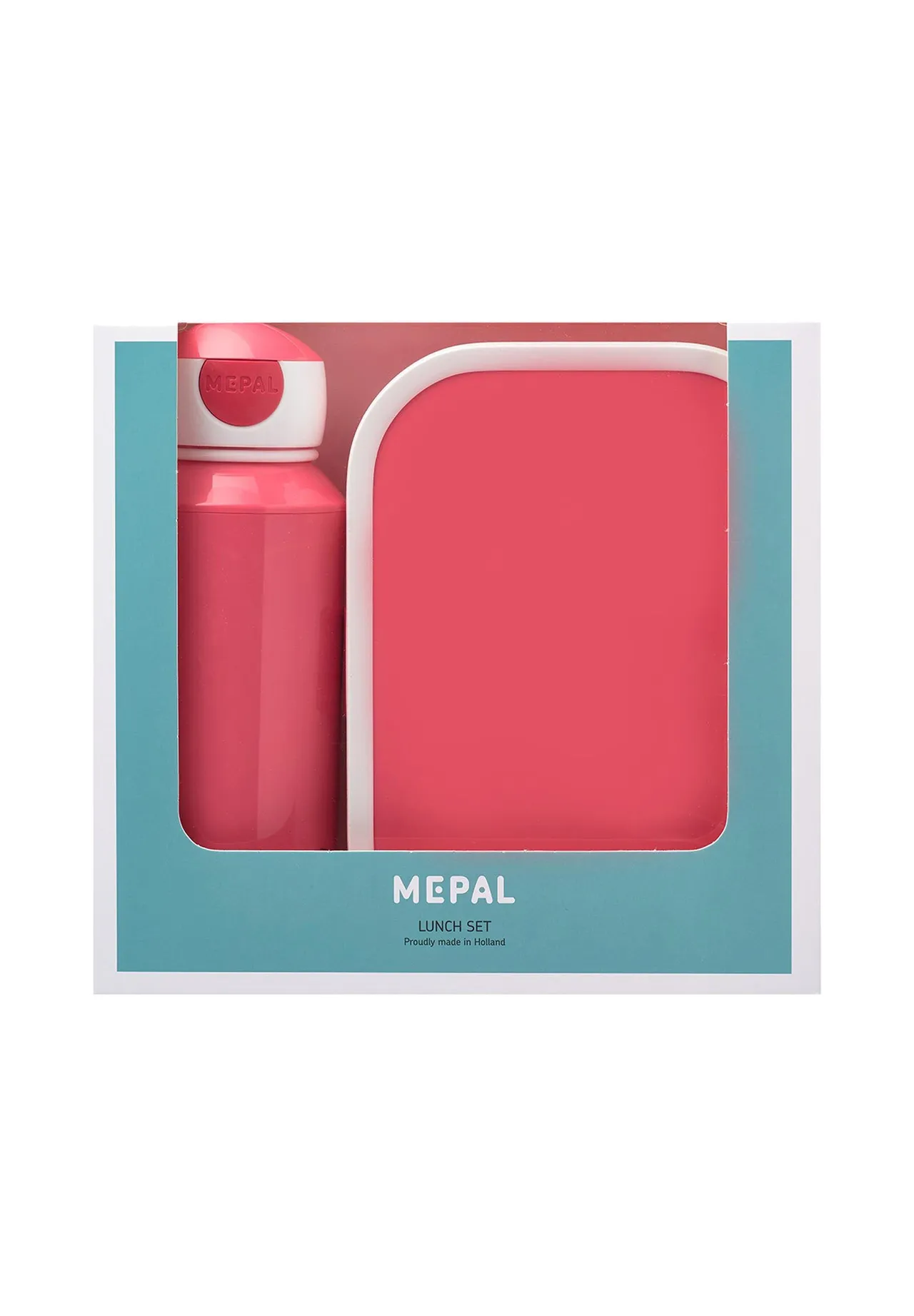 MEPAL Lunch-Set "Campus", Brotdose + Trinkflasche, für Kinder, pink