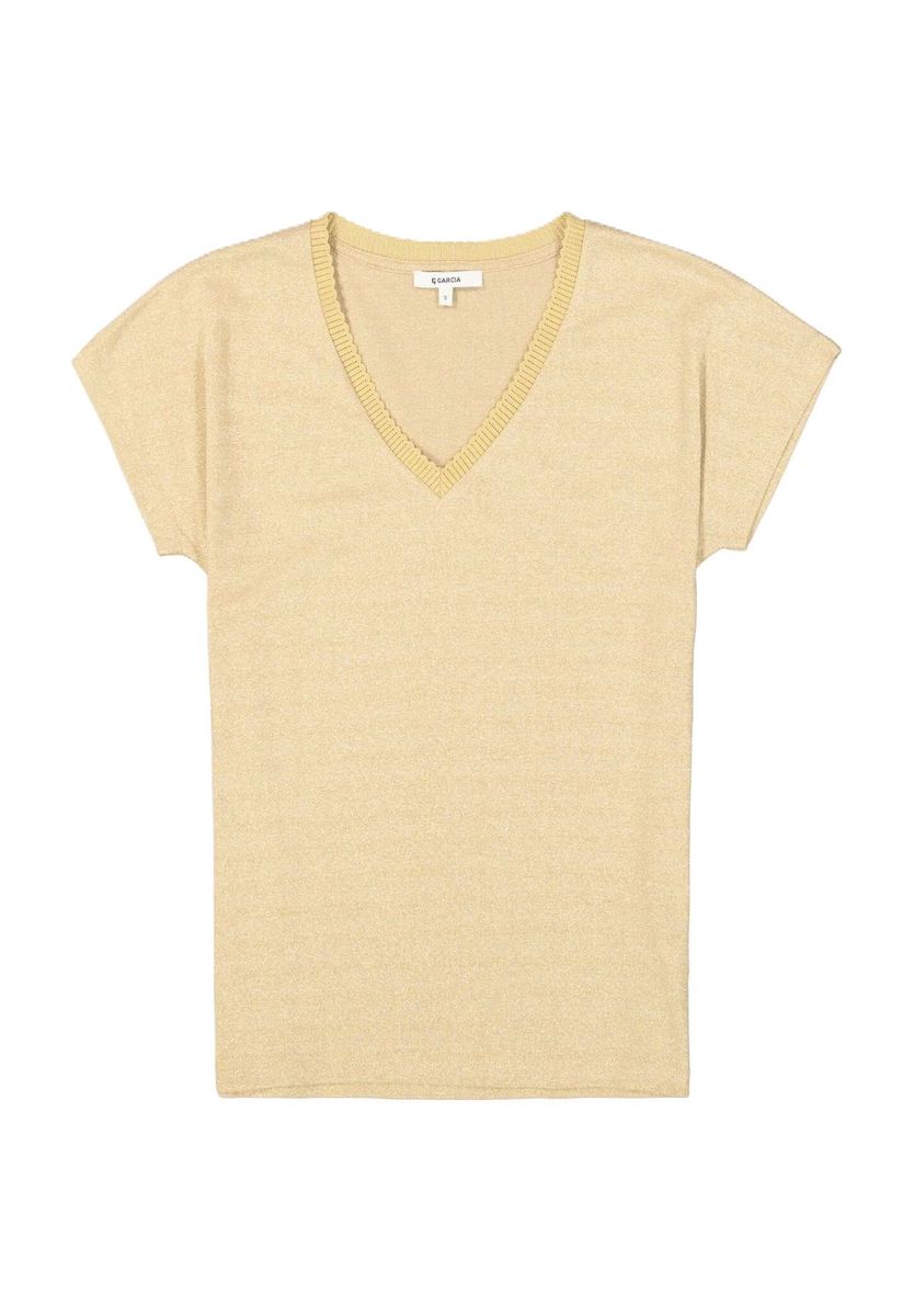 Klassisches Kurzarm T-Shirt mit V-Ausschnitt