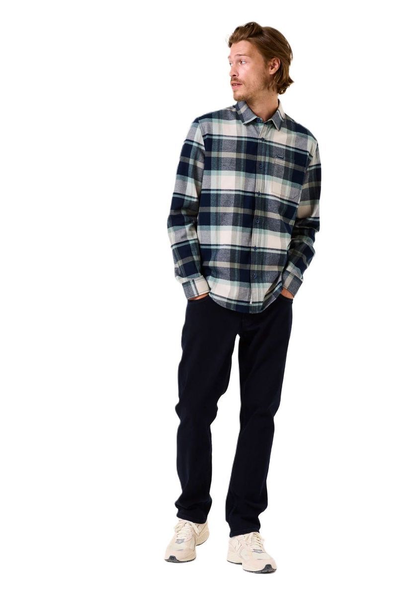 Klassisches Flanellhemd Langarm mit Karomuster