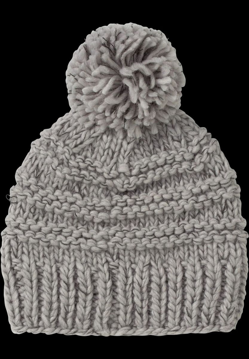 Grobstrickmütze mit Bommel
