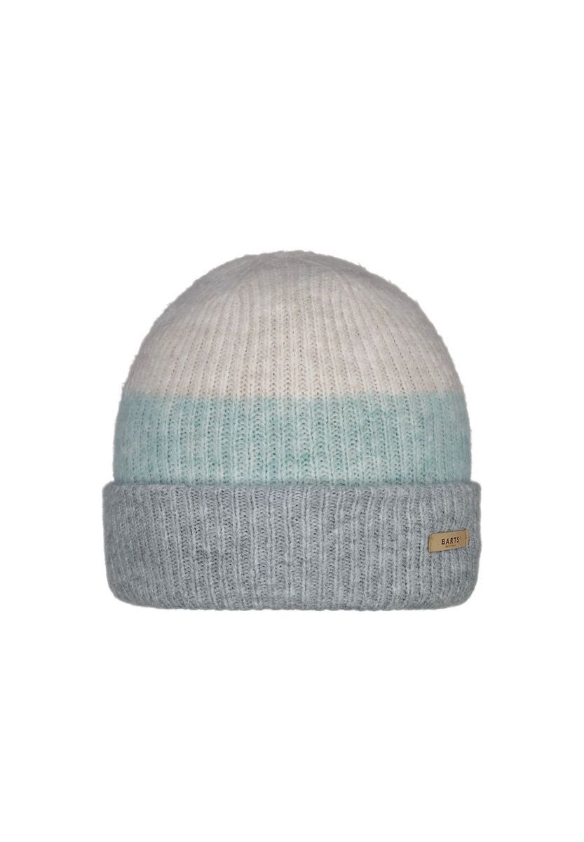 Gestreifte gerippte Strickmütze