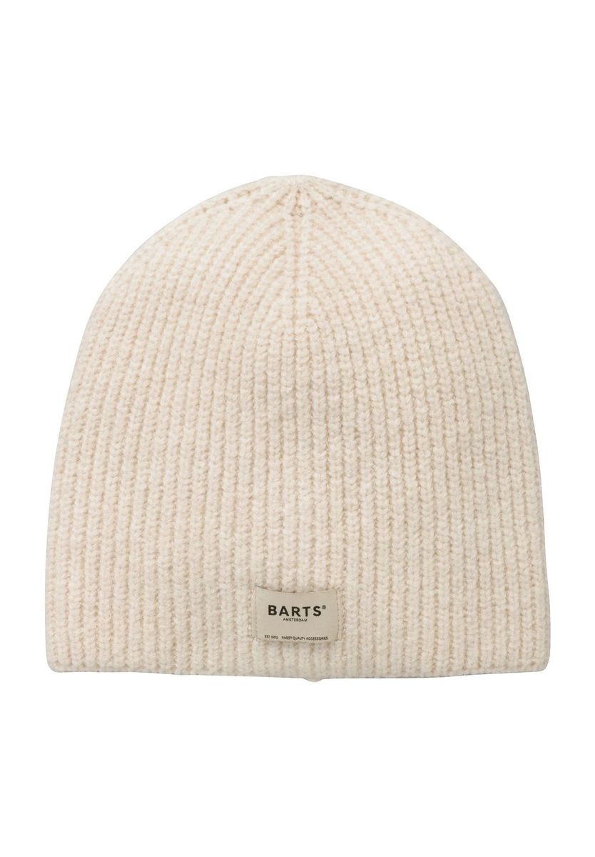 Gerippte Strickmütze mit Wollmischung