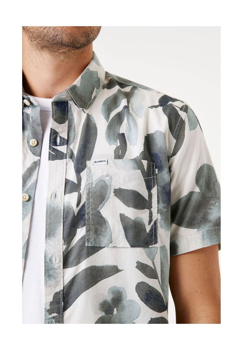 Kurzärmliges Hemd mit Blumendruck