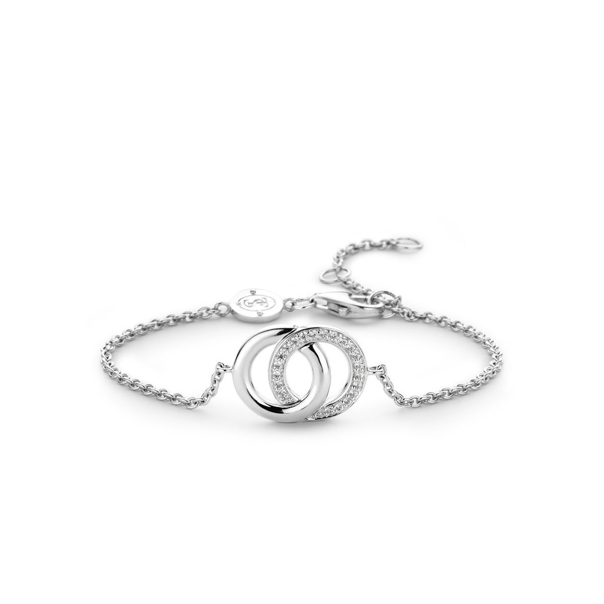 Sterling Silber Armband mit ineinandergreifenden Kreisen