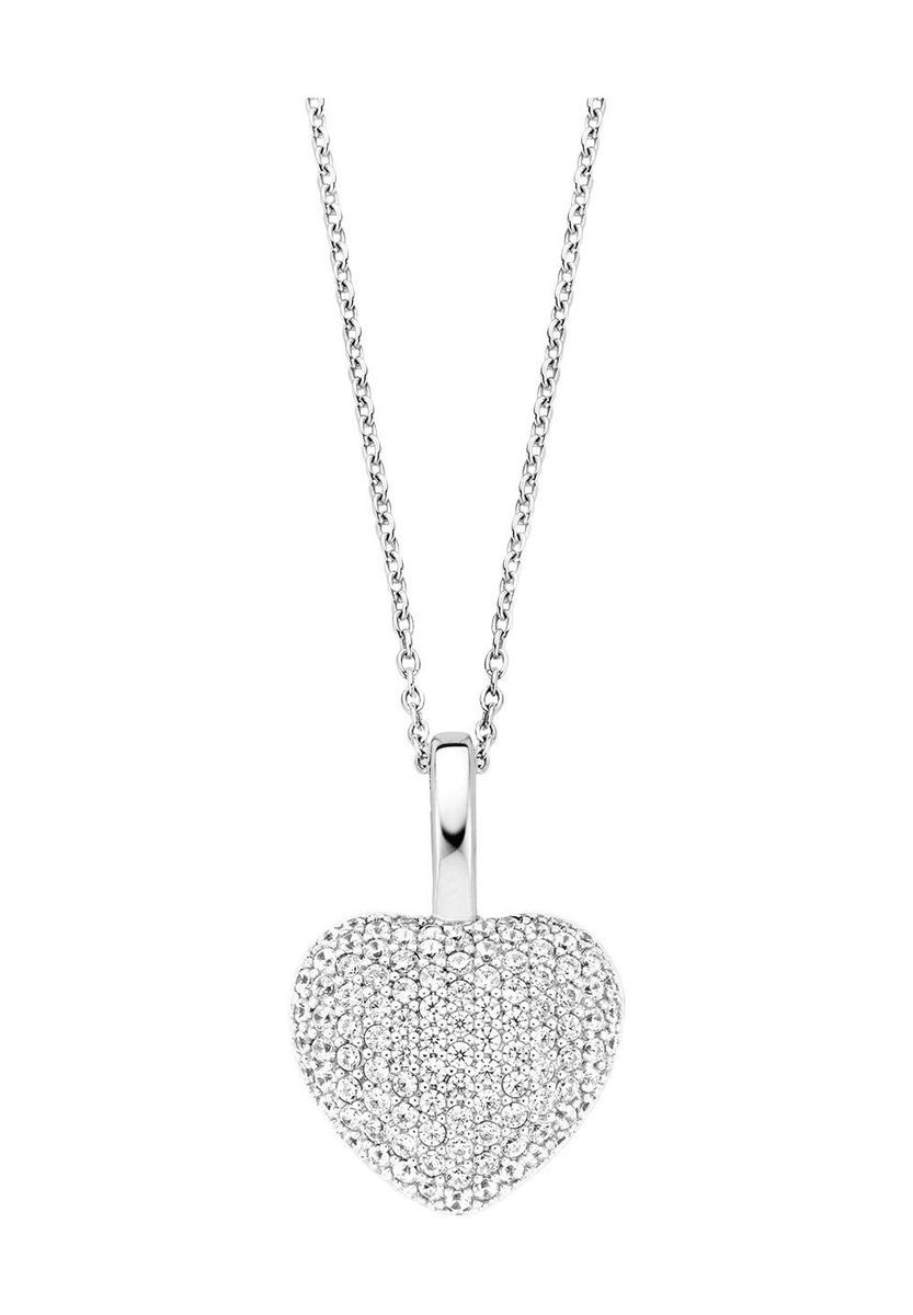 Funkelnde Herzanhänger-Halskette mit Pavé